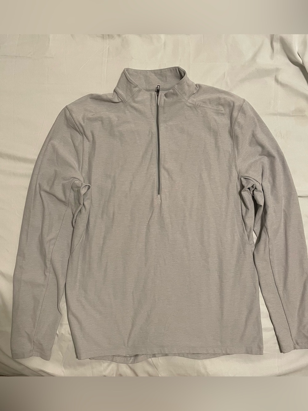 Lululemon Light Gray Quarter-Zip Long Sleeve Pullover